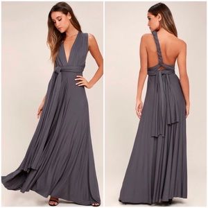 Lulus convertible dress - grey